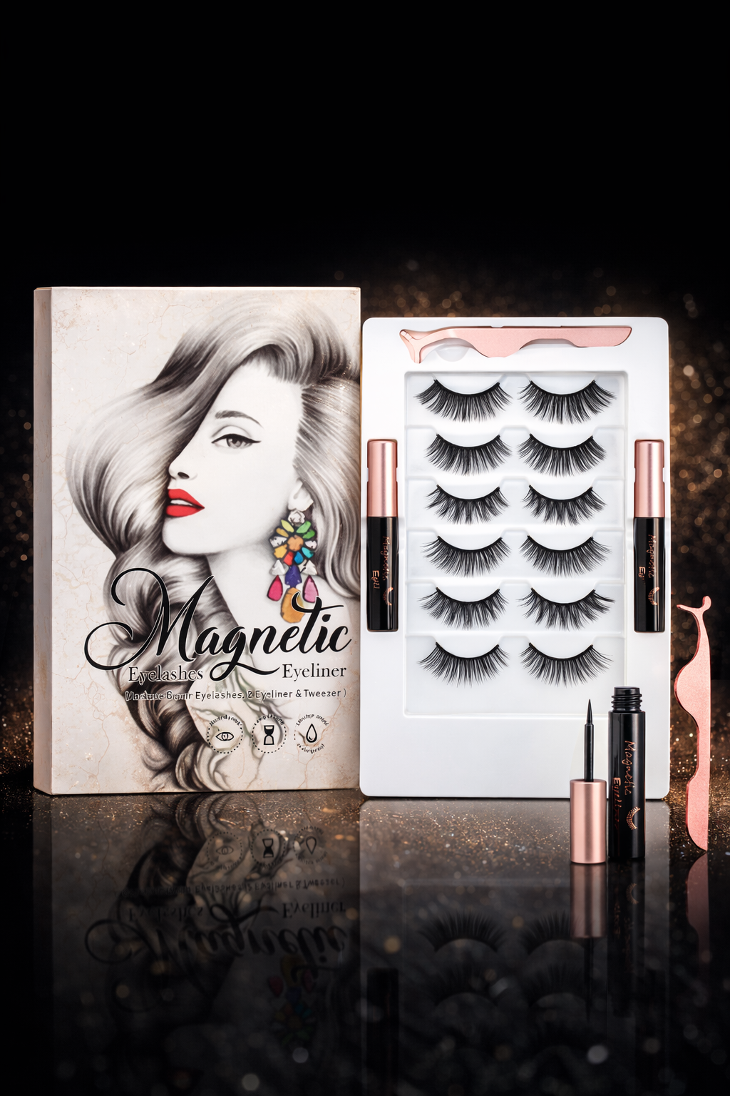 Magnetic Eyelashes with Eyeliner | Reusable Volume Lashes Kit