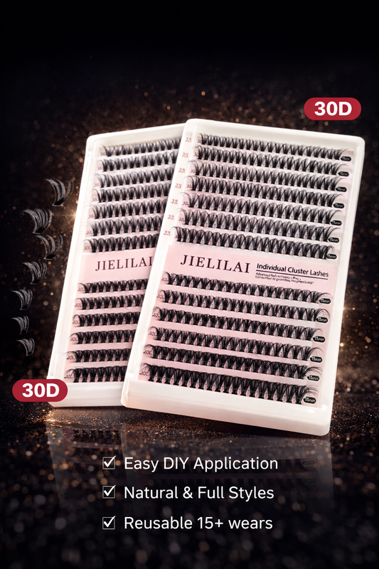 Jielilai Individual Cluster Lashes | Wispy Reusable Lash Clusters