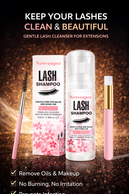 Eyelash Shampoo Cleanser | Gentle Lash Extension Cleanser & Lash Wash