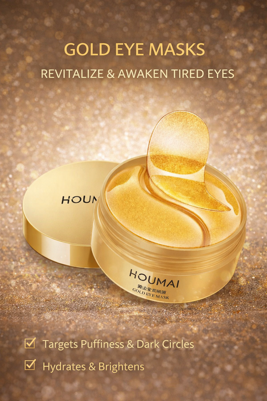 HOUMAI Gold Eye Mask | Brightening & Depuffing Under Eye Patches
