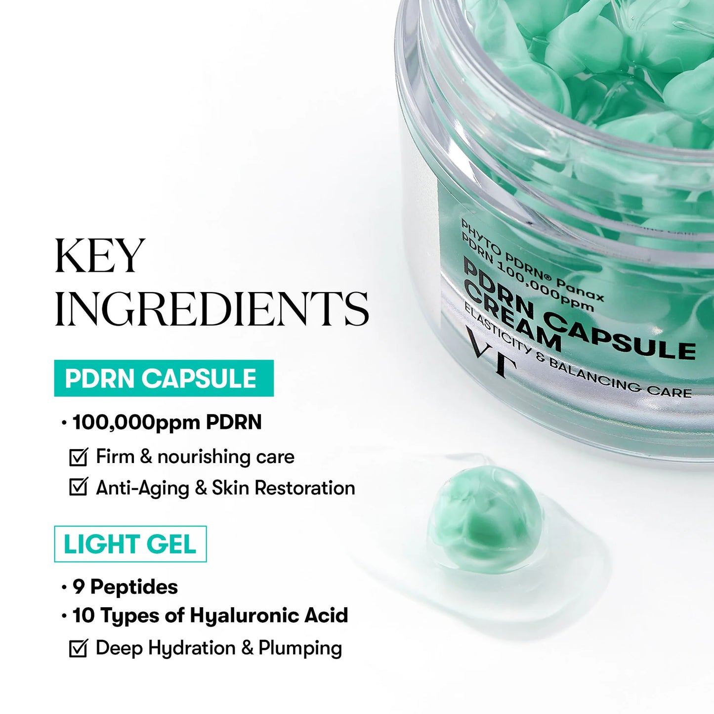 PDRN Capsule Cream | Deep Hydration & Skin Barrier Support Moisturizer