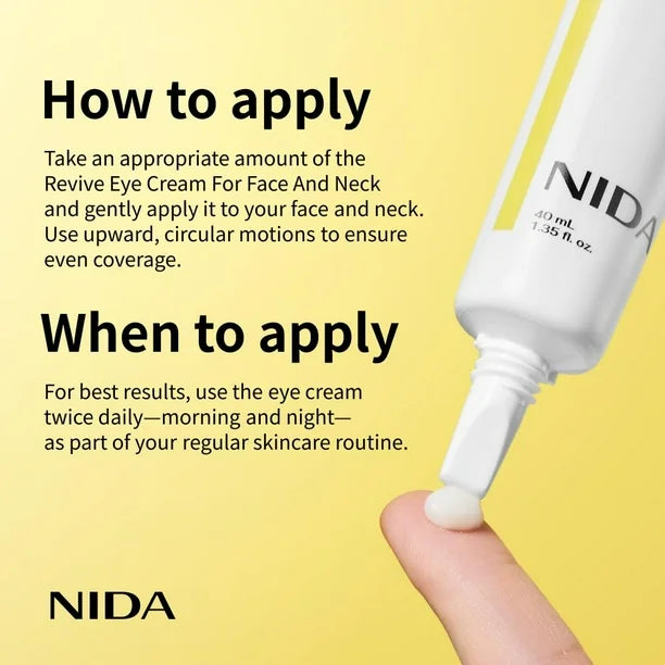 NIDA Revive Eye Cream | Hydrating Eye Cream for Dark Circles & Puffiness
