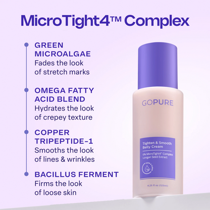 GoPure Tighten & Smooth Belly Cream | Firming Body Moisturizer