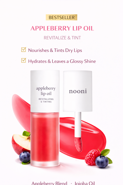 NOONI Lip Oil | Hydrating Glossy Lip Oil for Soft Smooth Lips