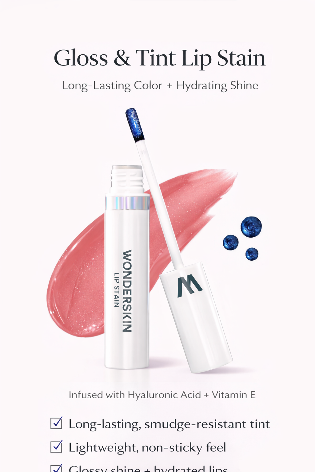 Wonderskin Lip Stain | Long-Lasting Transfer-Resistant Lip Colour