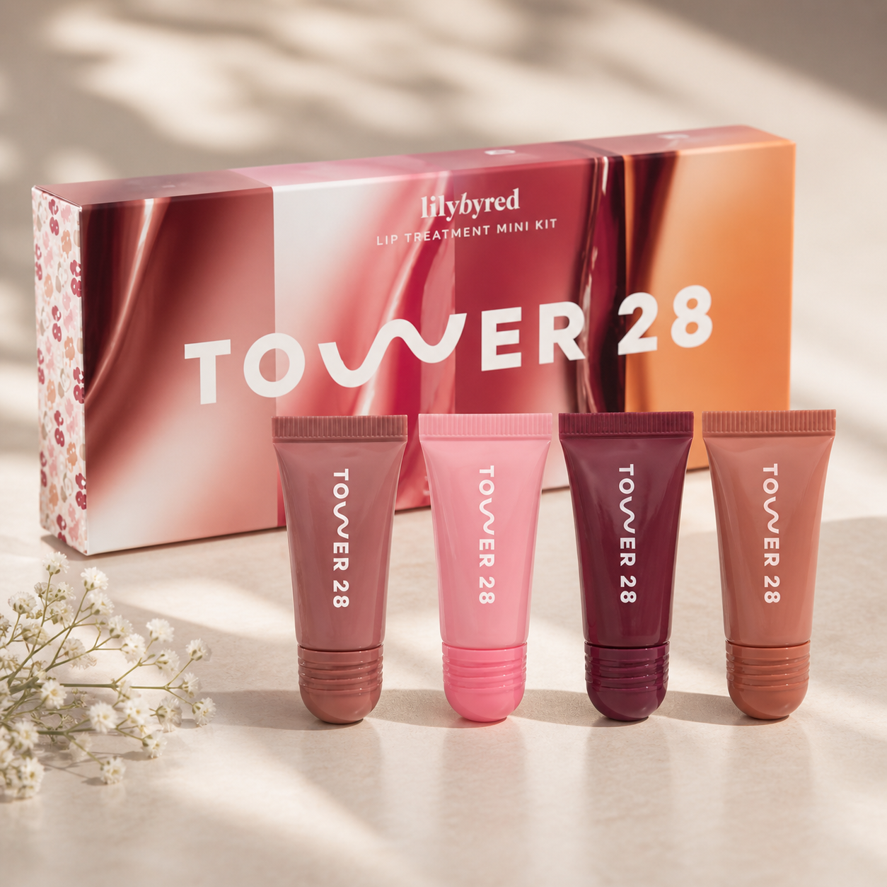 Tower 28 LipSoftie Tinted Lip Treatment Set (4 Pack) | Hydrating Lip Balm Collection