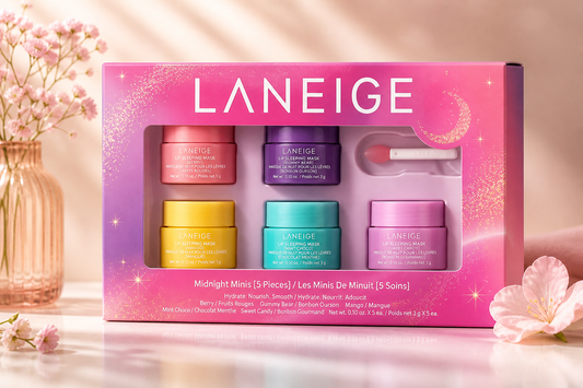 Laneige Midnight Minis Lip Sleeping Mask Set (5 Pack) | Overnight Lip Care Collection