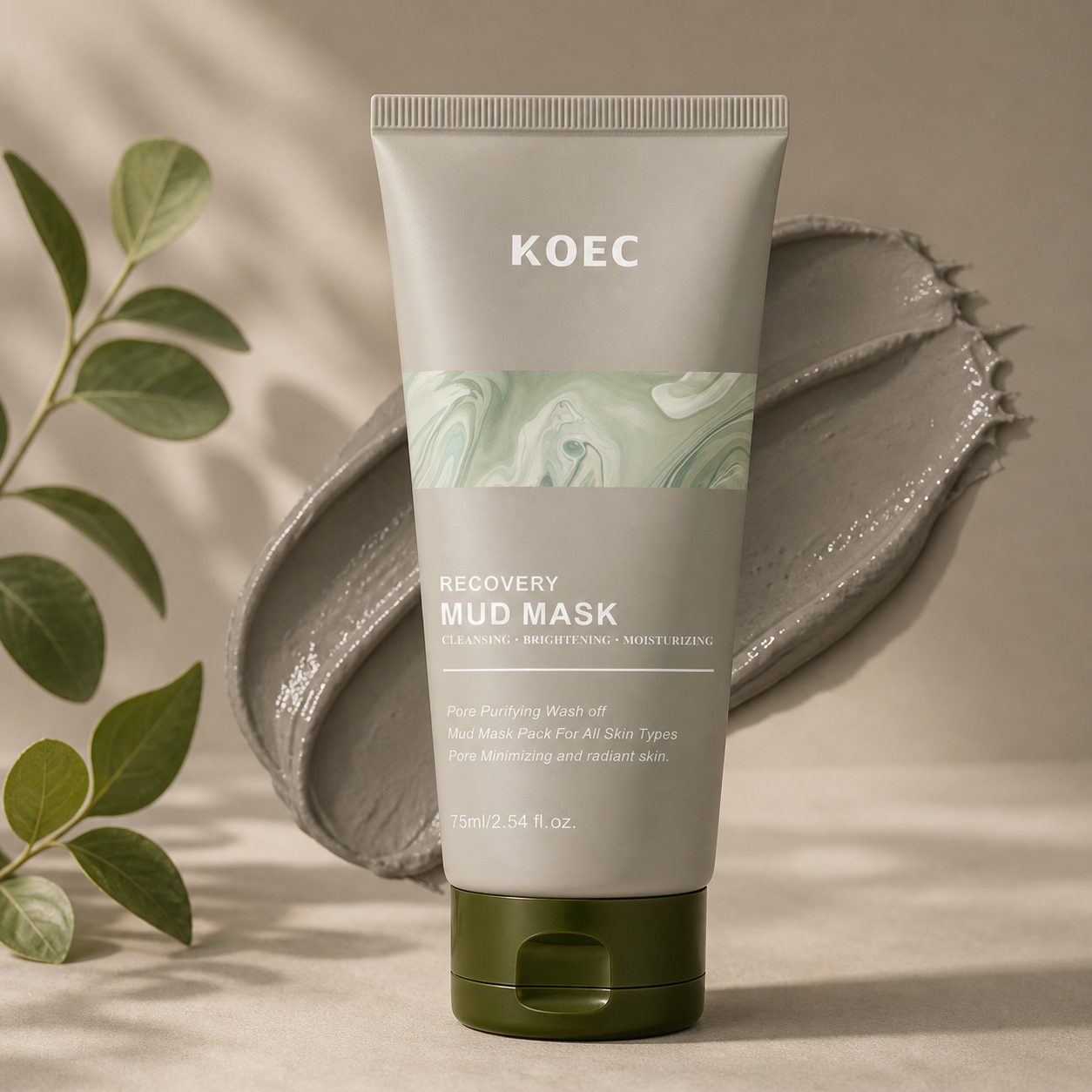 KOEC Recovery Mud Mask | Deep Cleansing & Pore Refining Face Mask