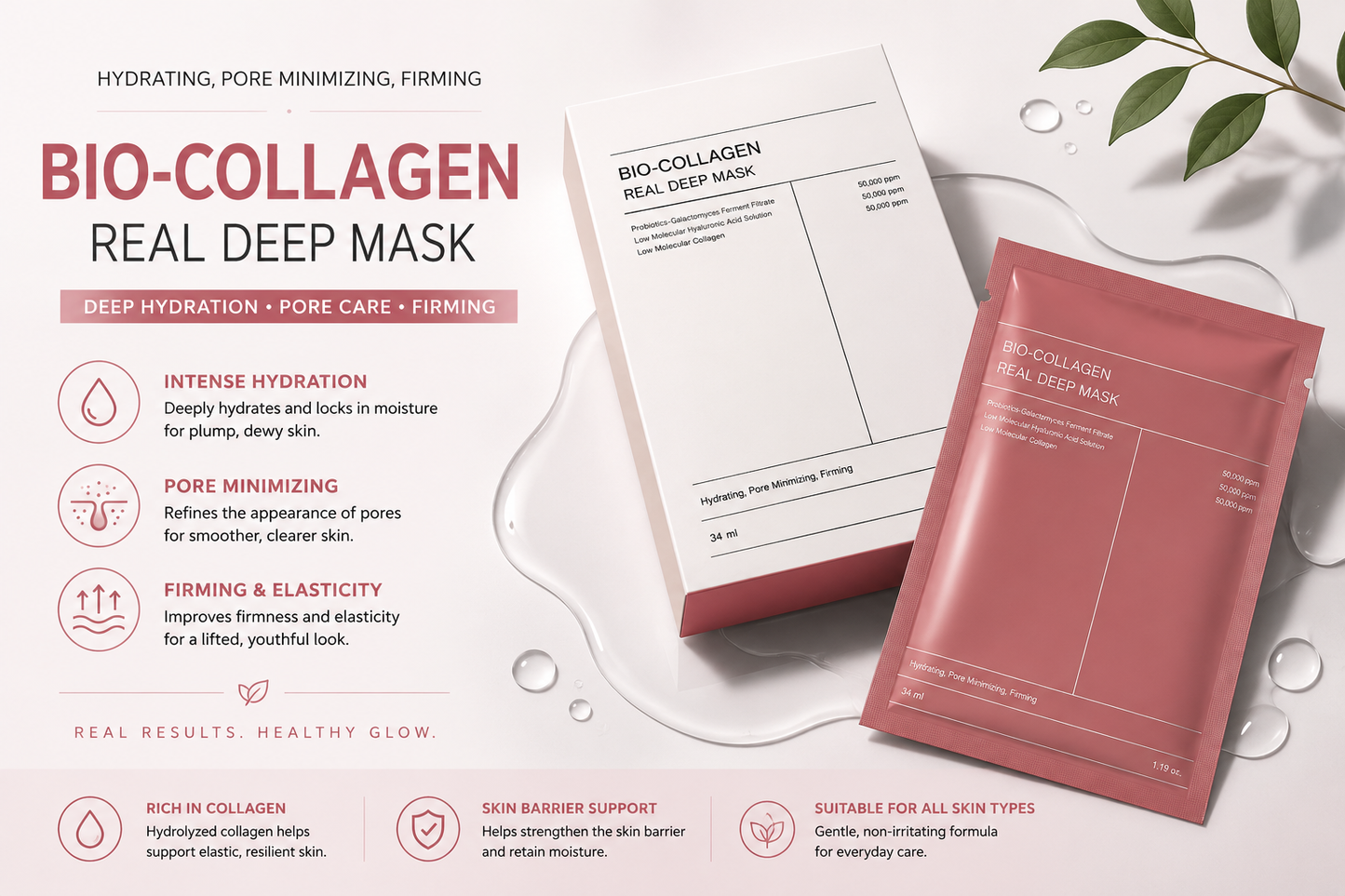 Medicube PDRN Pink Collagen Gel Mask | Hydrating & Brightening Face Mask
