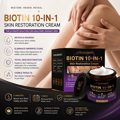 Biotin 10-In-1 Skin Restoration Cream | Hydrating & Nourishing Face Moisturizer
