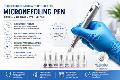 Professional Microneedling Pen | Adjustable Derma Pen for Skincare Routine