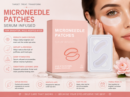 Micro Needle Eye Patches | Hydrating Under Eye Patches for Dark Circles & Puffiness