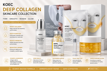 KOEC Deep Collagen Skincare Collection | Retinol & Peptide Anti-Aging Skincare Set