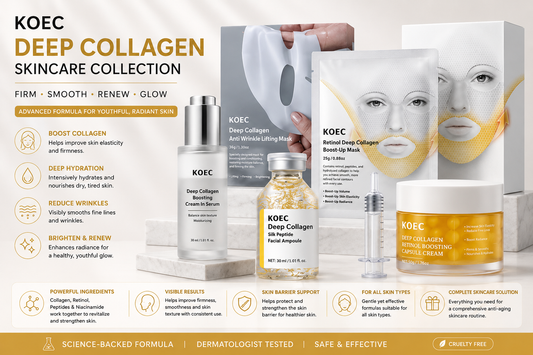 KOEC Deep Collagen Skincare Collection | Retinol & Peptide Anti-Aging Skincare Set