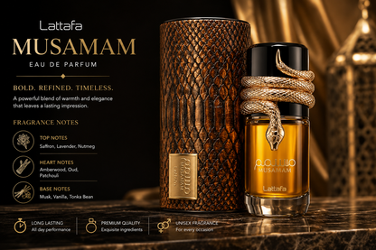 Lattafa Musamam Eau de Parfum | Woody Spicy Oriental Fragrance