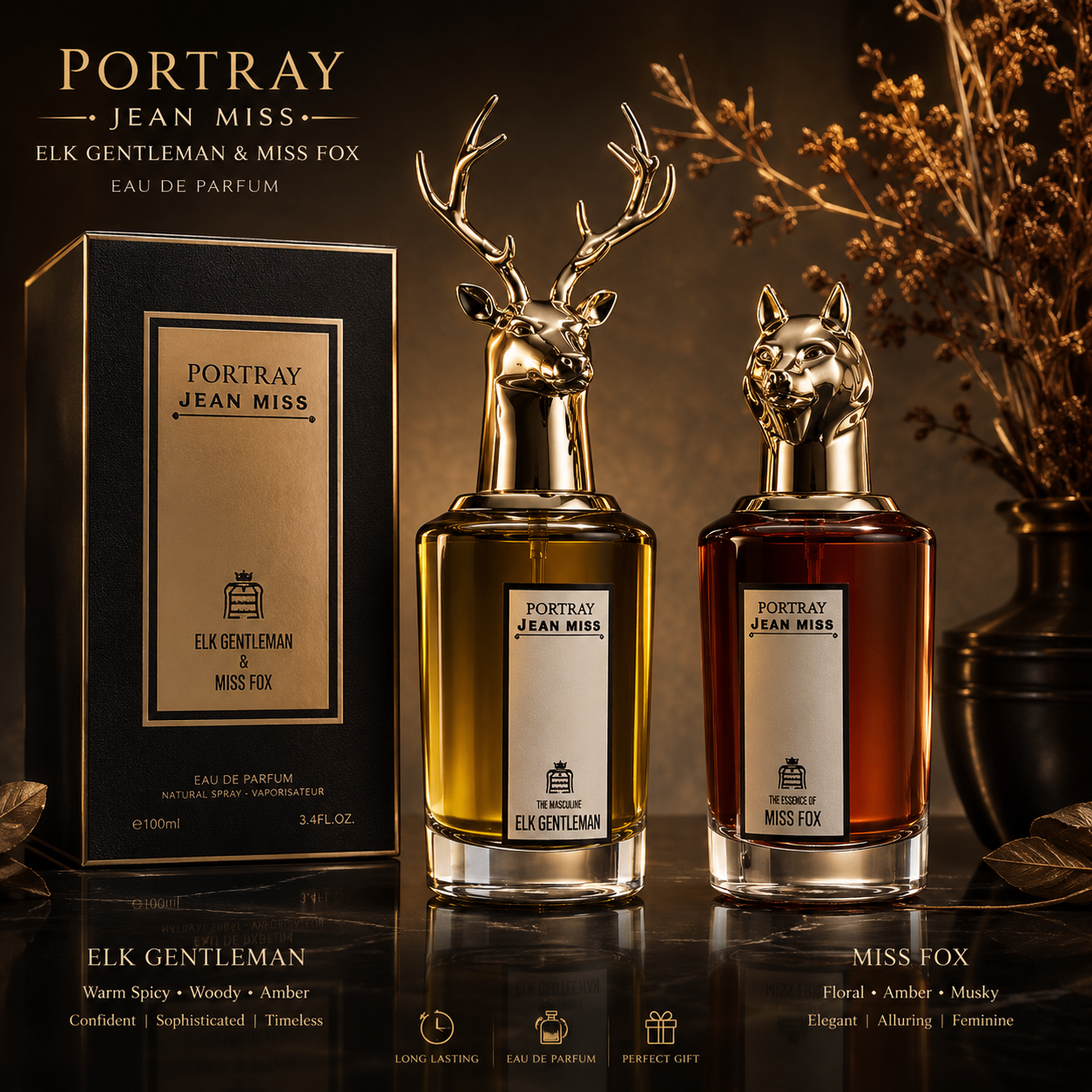 Portray Jean Miss Elk Gentleman & Miss Fox Perfume | Men's & Women's Fragrances