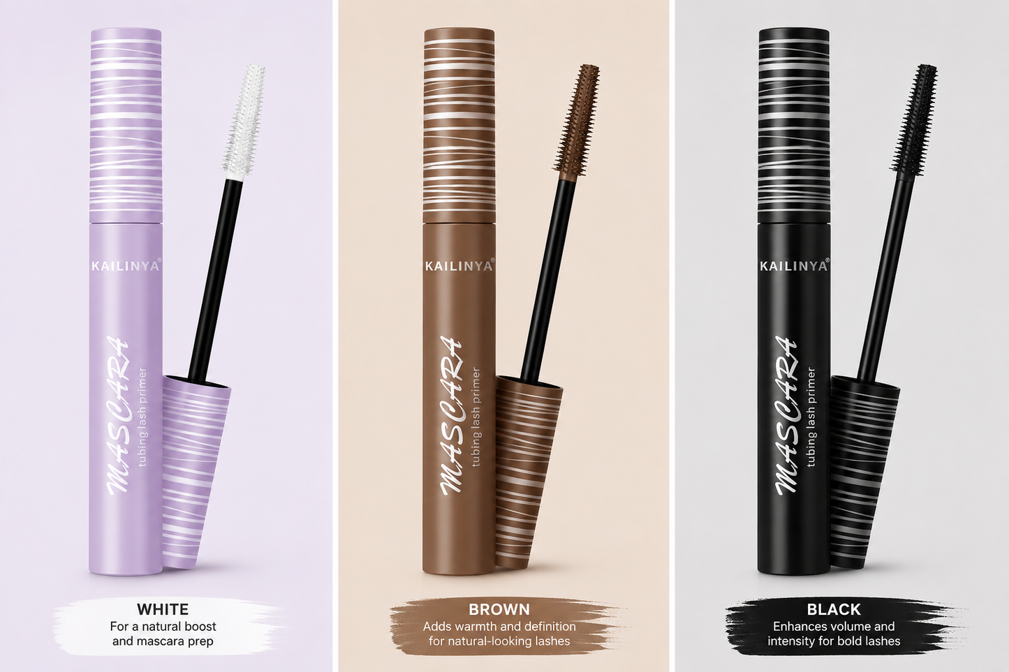 KAILINYA Lash Primer | Tubing Mascara Base for Longer Fuller Lashes