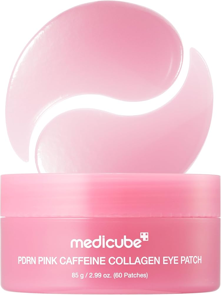 Medicube PDRN Pink Caffeine Collagen Eye Patch | Brightening & Firming Hydrogel Eye Masks (60 Patches)
