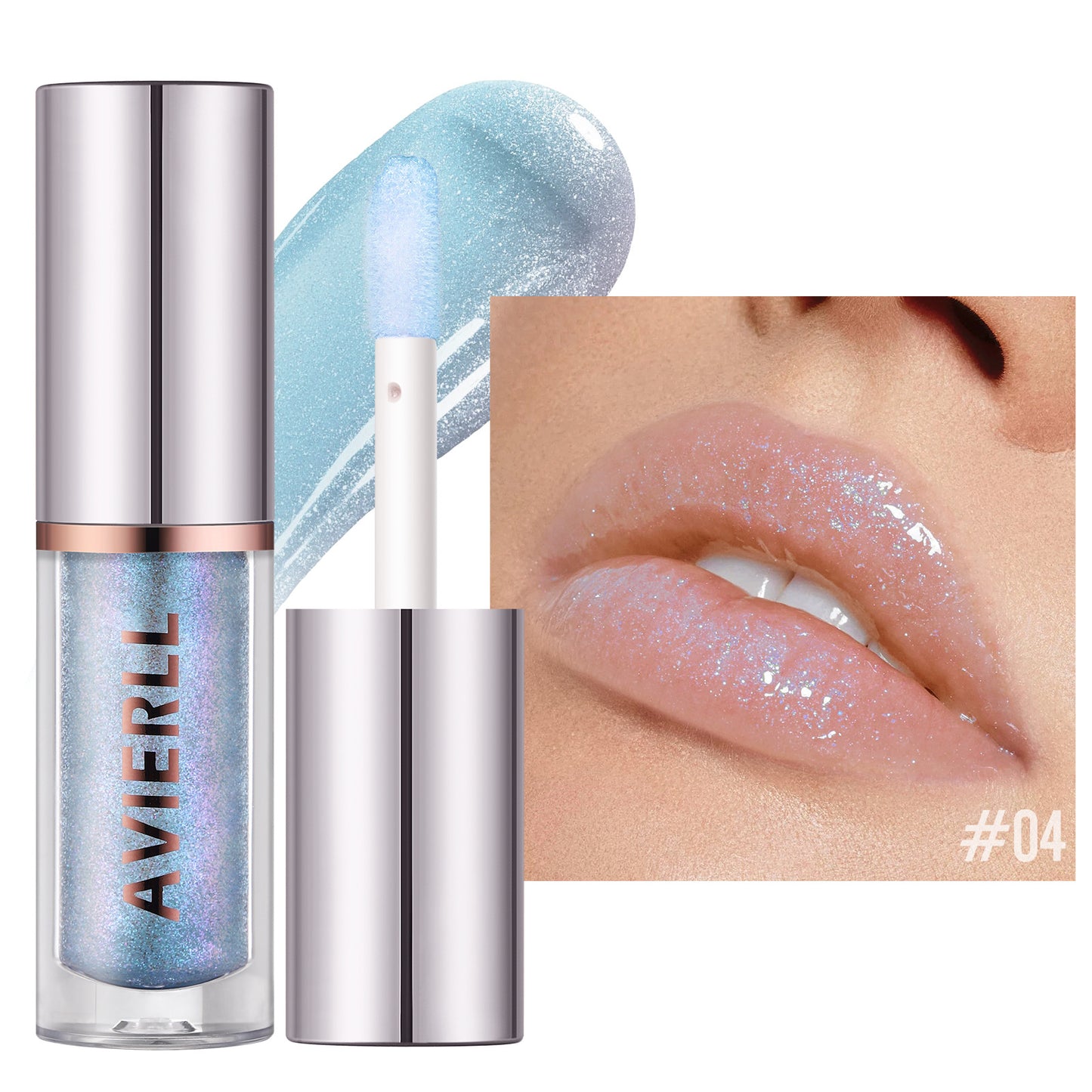 Avierll Glitter Lip Gloss | Hydrating Glitter Lip Gloss
