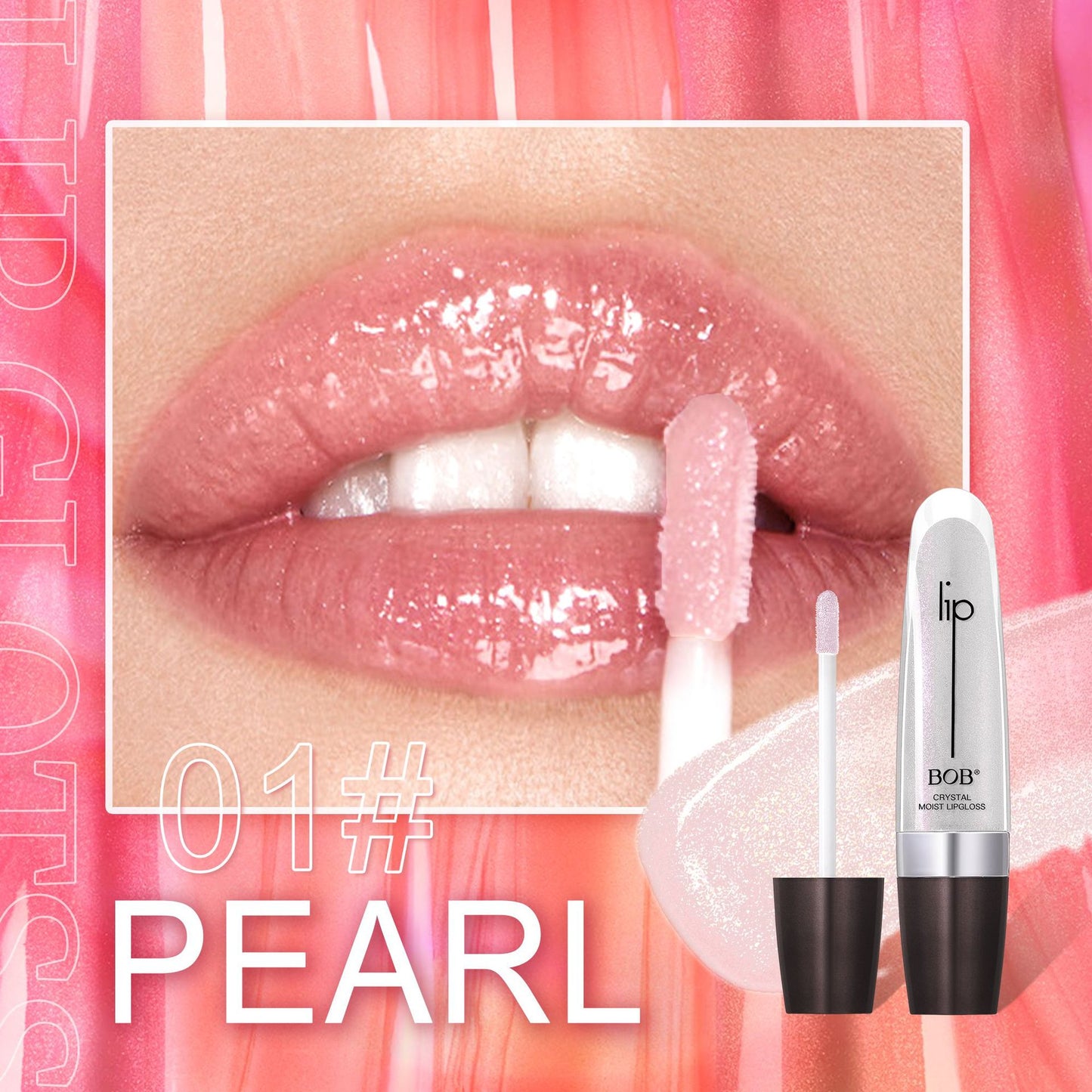 Bob Crystal Moist Lip Gloss | Hydrating High-Shine Clear Lip Gloss