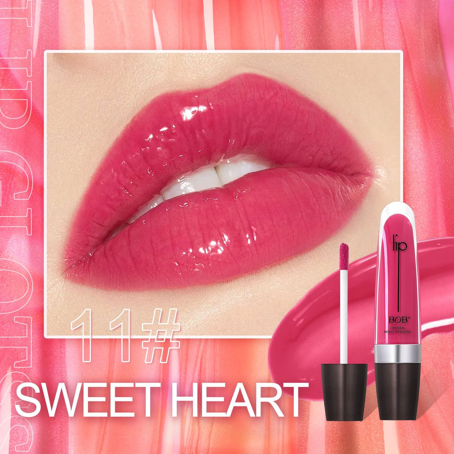 Bob Crystal Moist Lip Gloss | Hydrating High-Shine Clear Lip Gloss