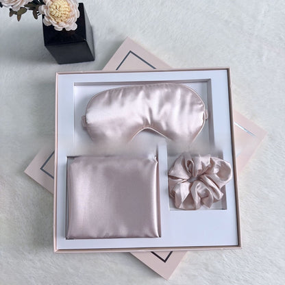 Luxury Satin Sleep Set | Eye Mask, Pillowcase & Scrunchie Gift Box