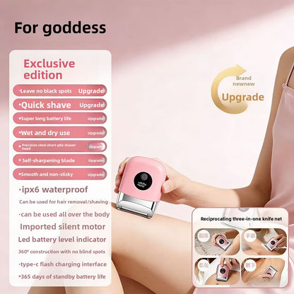 Mini Electric Foil Shaver | Rechargeable Pocket Hair Remover with LED Display