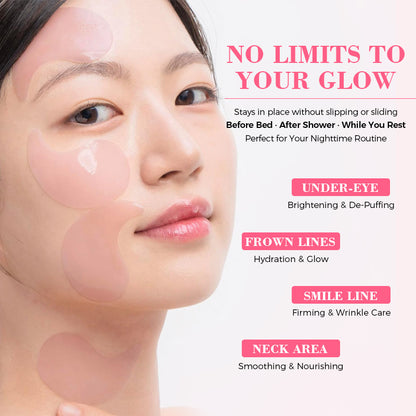 Medicube PDRN Pink Caffeine Collagen Eye Patch | Brightening & Firming Hydrogel Eye Masks (60 Patches)