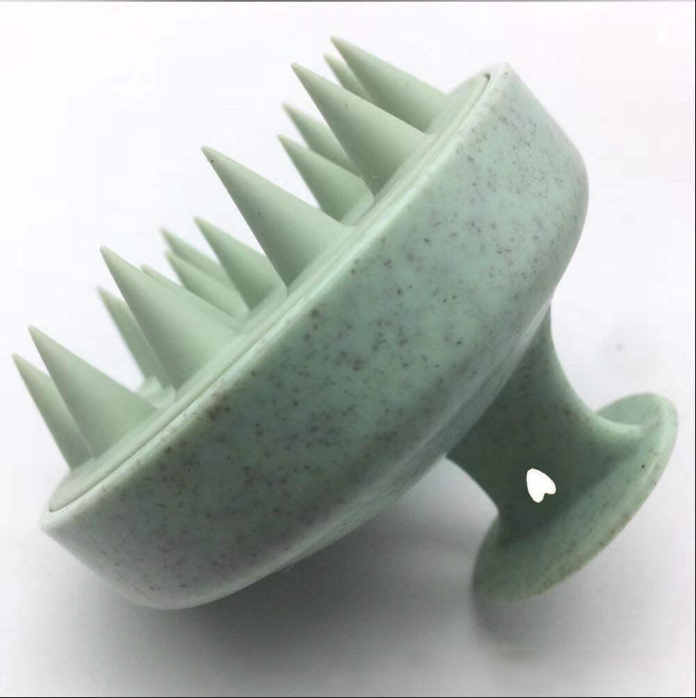 Silicone Scalp Massager Shampoo Brush – Wheat Straw Hair Care Brush