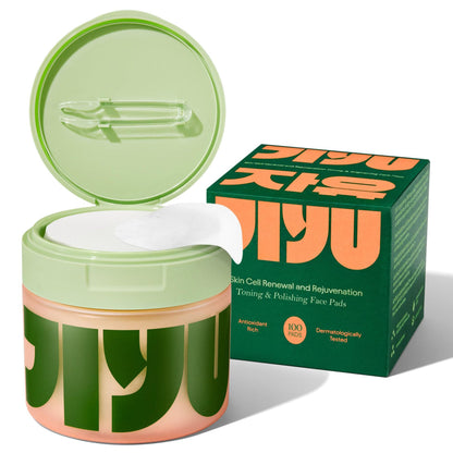 JIYU Toning & Polishing Face Pads | Exfoliating Facial Toner Pads