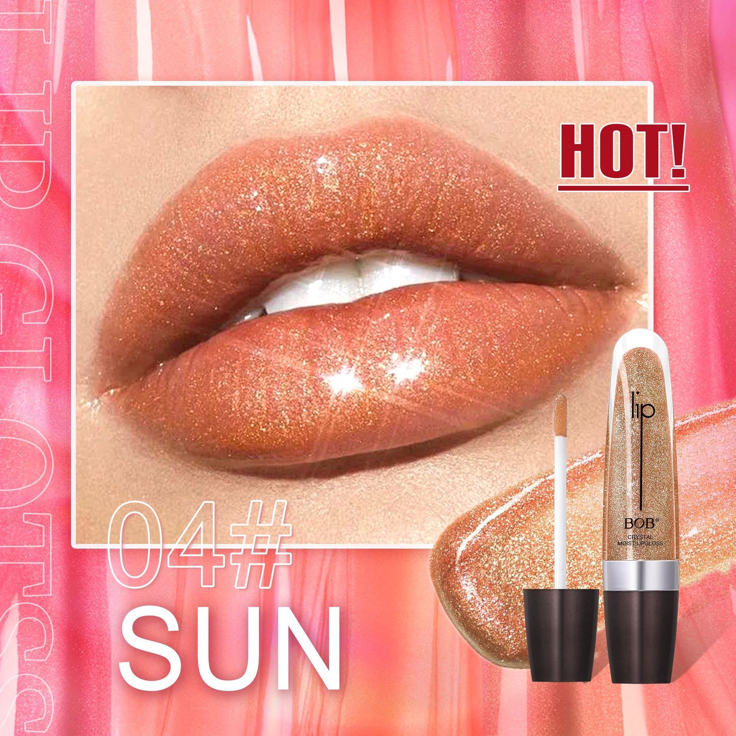 Bob Crystal Moist Lip Gloss | Hydrating High-Shine Clear Lip Gloss