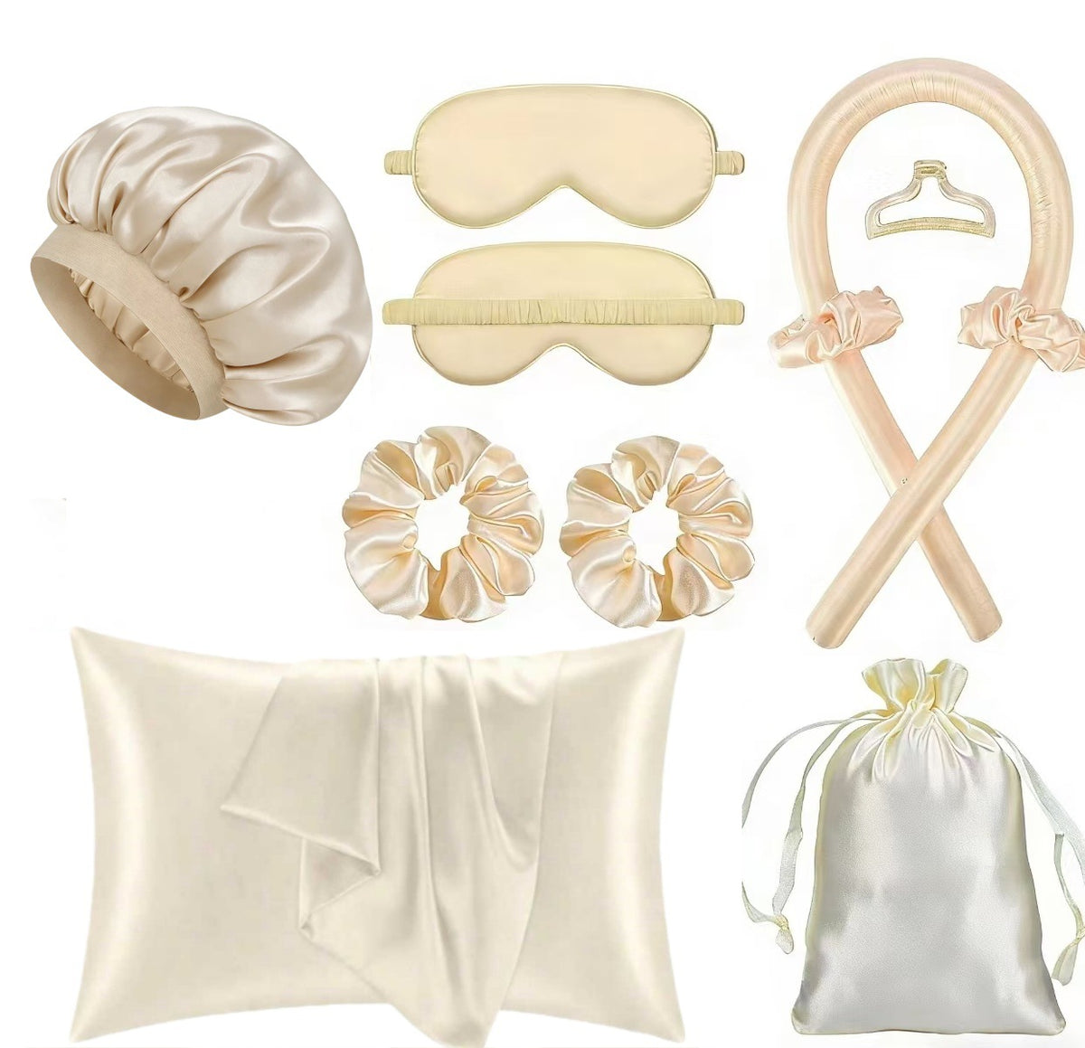 Satin Self-Care & Beauty Accessories Set