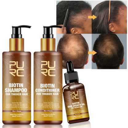 Puro Biotin Hair Care Set – Shampoo, Conditioner & Hair Oil