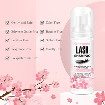Eyelash Shampoo Cleanser | Gentle Lash Extension Cleanser & Lash Wash