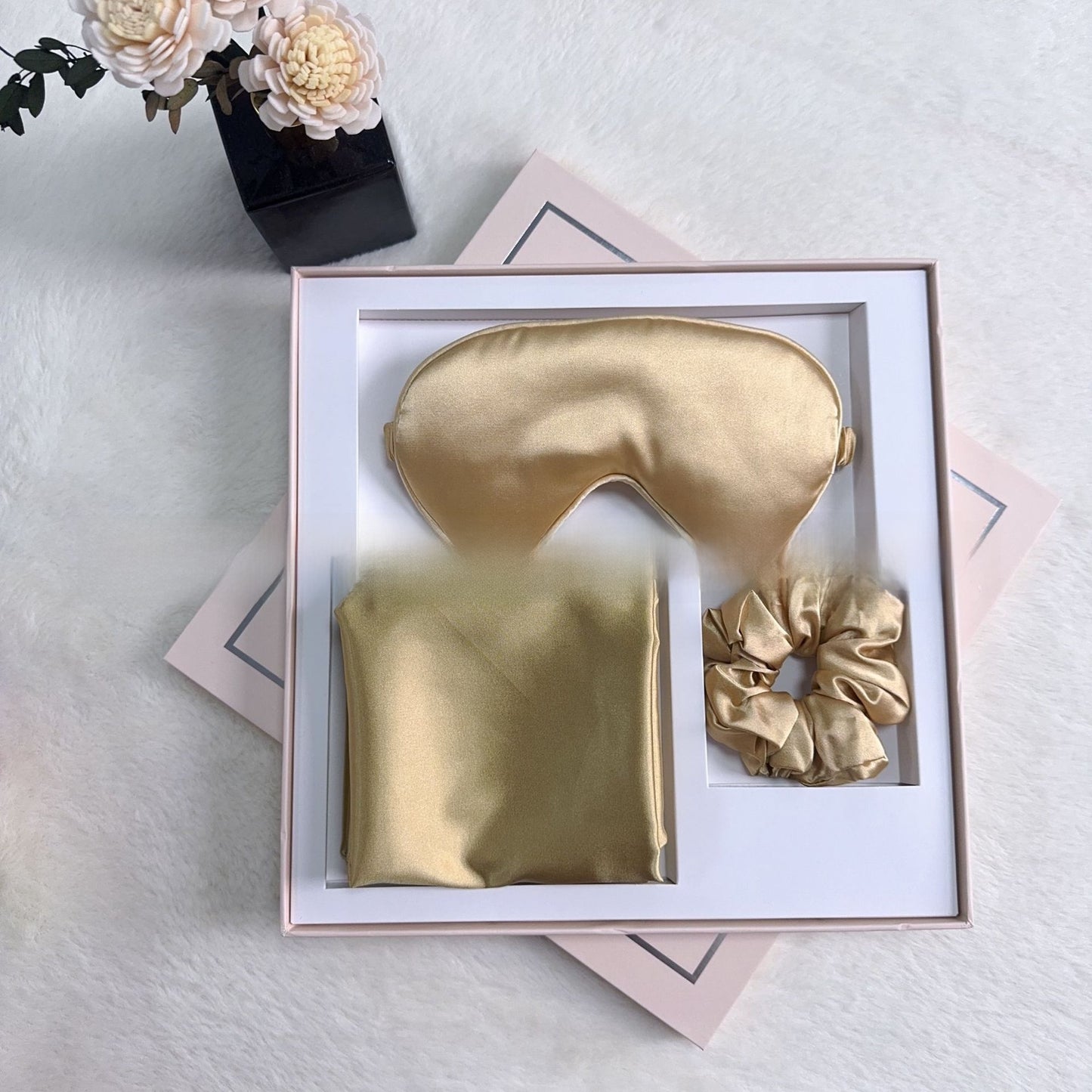 Luxury Satin Sleep Set | Eye Mask, Pillowcase & Scrunchie Gift Box