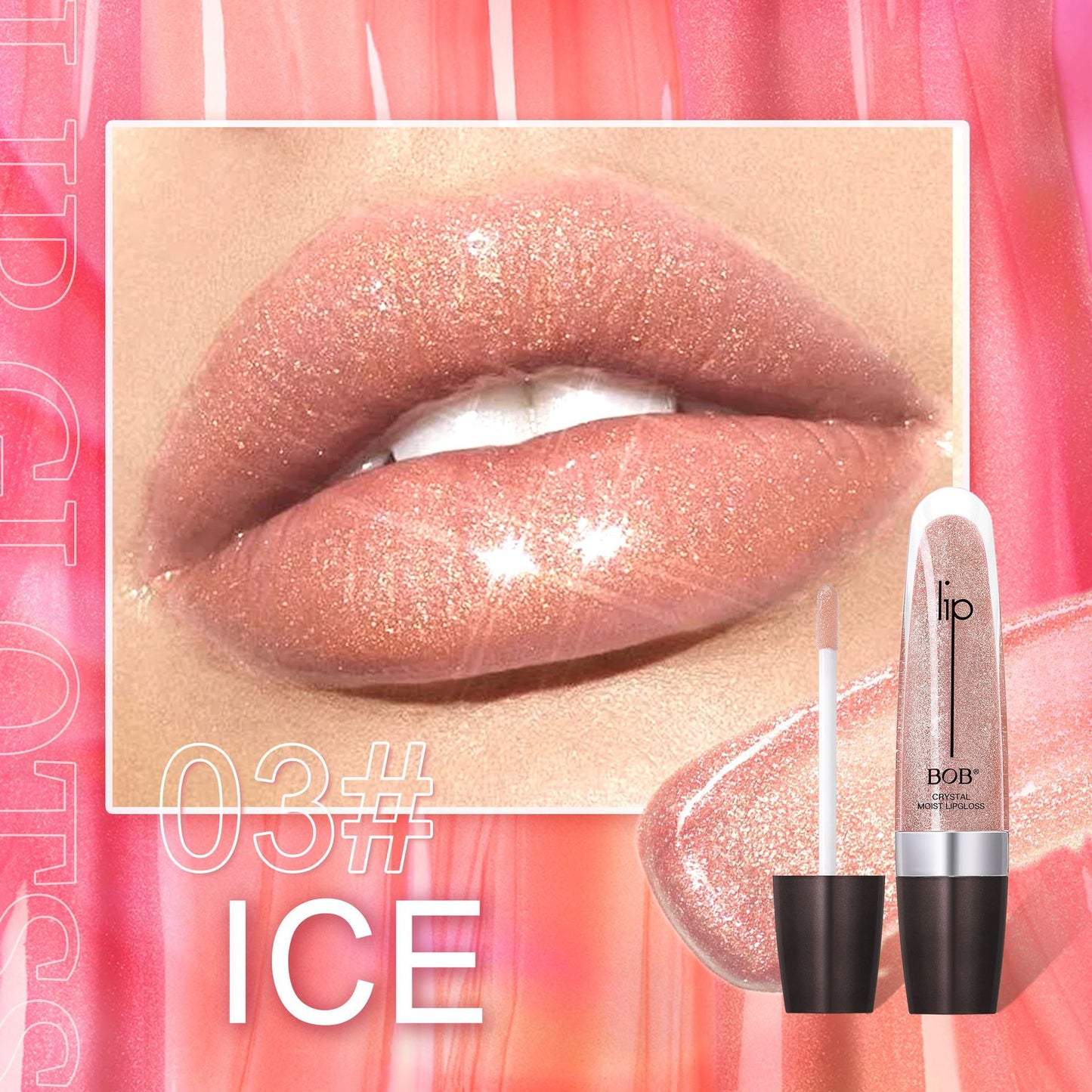 Bob Crystal Moist Lip Gloss | Hydrating High-Shine Clear Lip Gloss