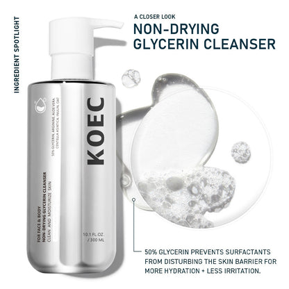 KOEC Non-Drying Glycerine Cleanser | Hydrating Gentle Face Wash