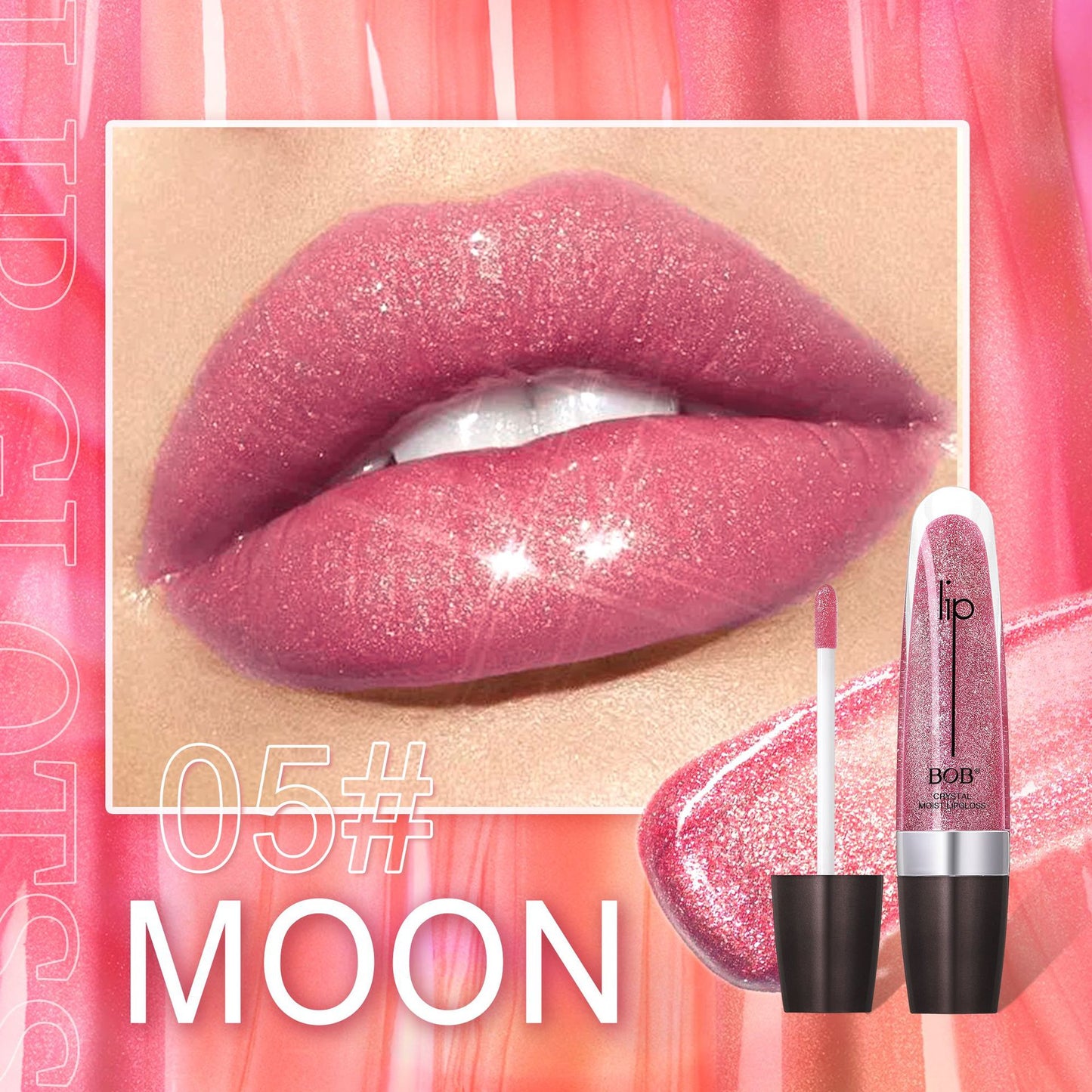 Bob Crystal Moist Lip Gloss | Hydrating High-Shine Clear Lip Gloss