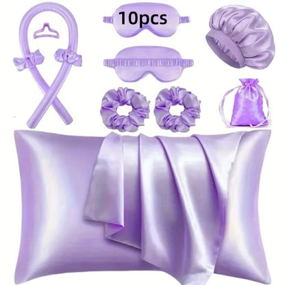 Satin Self-Care & Beauty Accessories Set