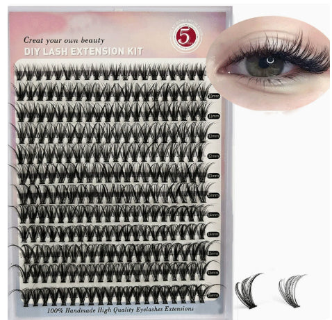 Jielilai Individual Cluster Lashes | Wispy Reusable Lash Clusters