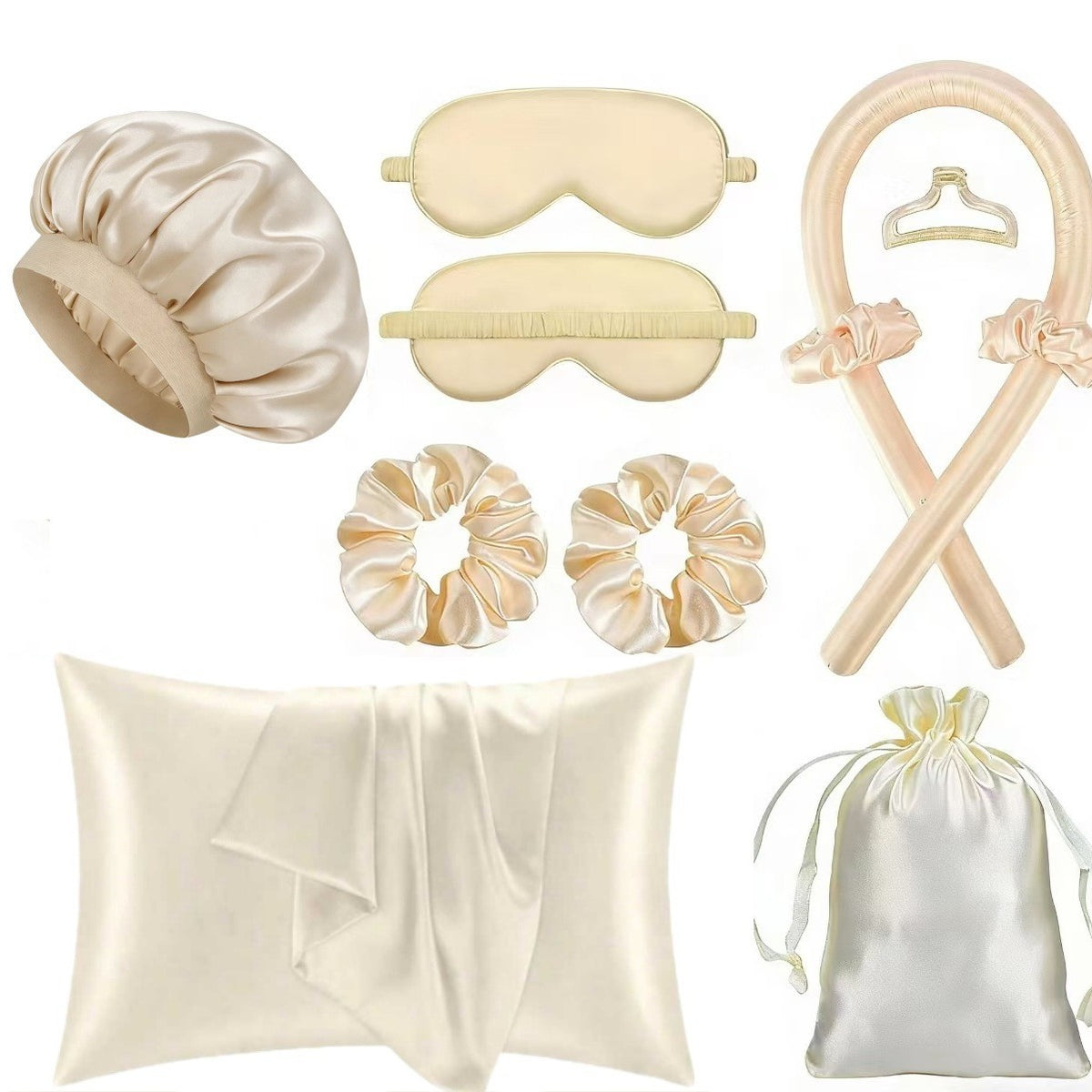 Satin Self-Care & Beauty Accessories Set