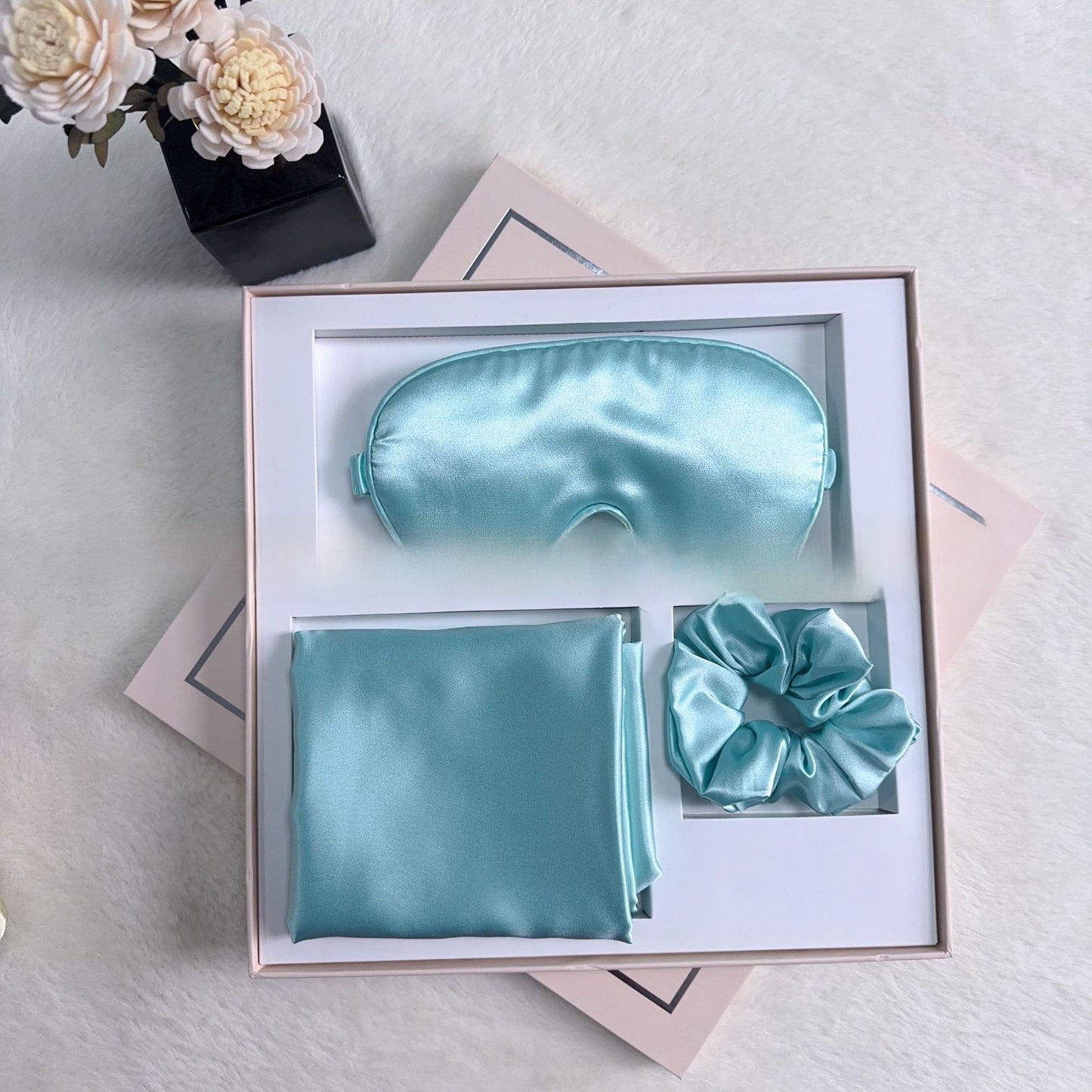 Luxury Satin Sleep Set | Eye Mask, Pillowcase & Scrunchie Gift Box