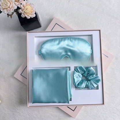 Luxury Satin Sleep Set | Eye Mask, Pillowcase & Scrunchie Gift Box